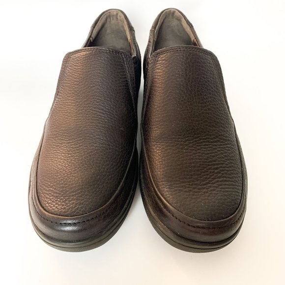 Memphisto brown leather slip on shoe loafer 11 - Picture 2 of 7